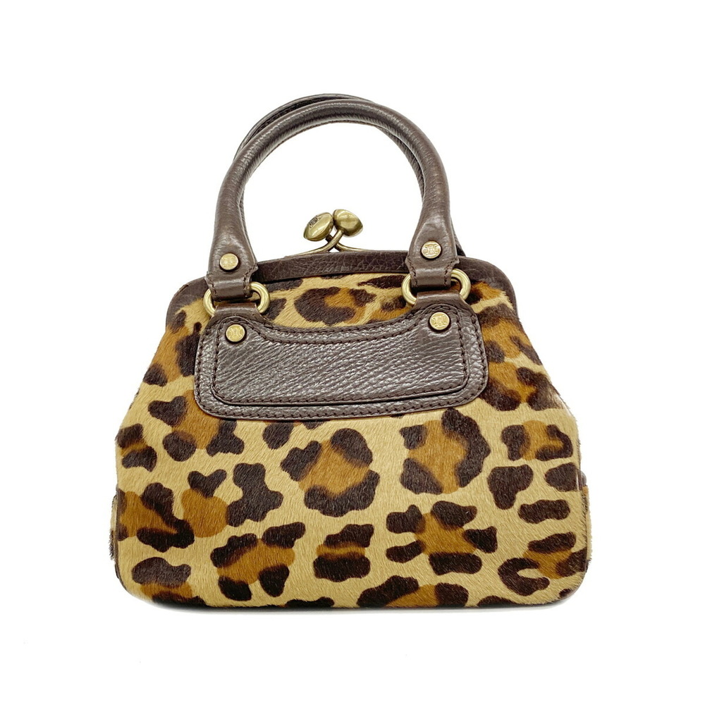 Celine handbag, leopard print, calfskin, brown, women's, P3538385